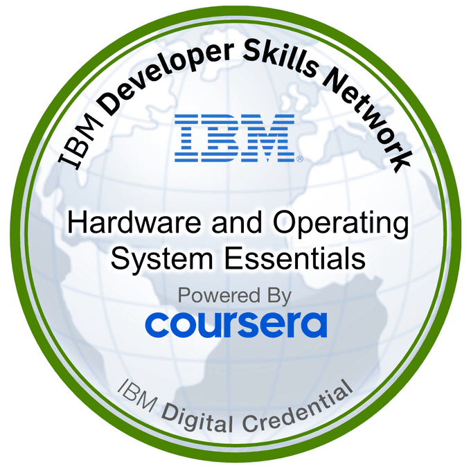 Hardware and Operating System Essentials certificate image